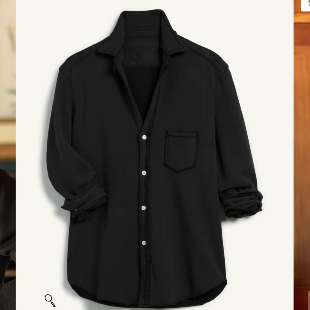Frank & Eileen EILEEN Sweatshirt Button-Up black size small